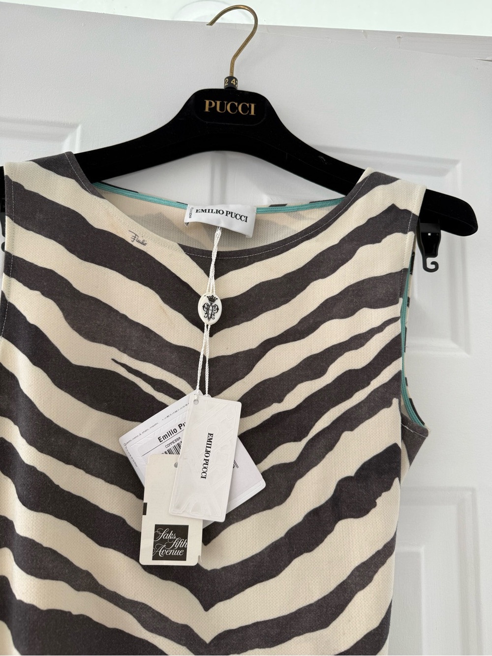 Emilio Pucci Black and Cream Zebra-Stripe Maxi Skirt - Picture 2 of 5